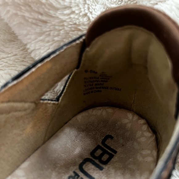 JBU Women's Chocolate Brown Mary Jane Flats Sz 6 Vegan Leather - Picture 4 of 5